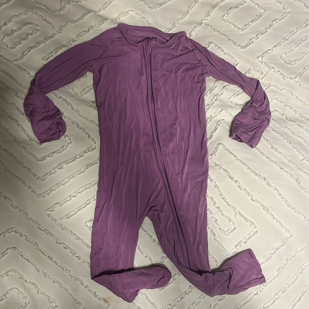 Little Sleepies Purple Footed Zippered Pajamas